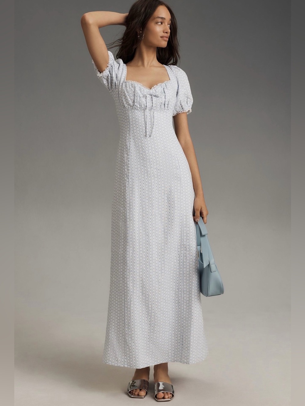 EUC size 2 Reformation Cherise linen midi dress